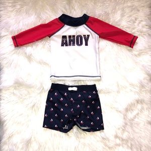 Baby boy 2pc swim set 6-9 mos